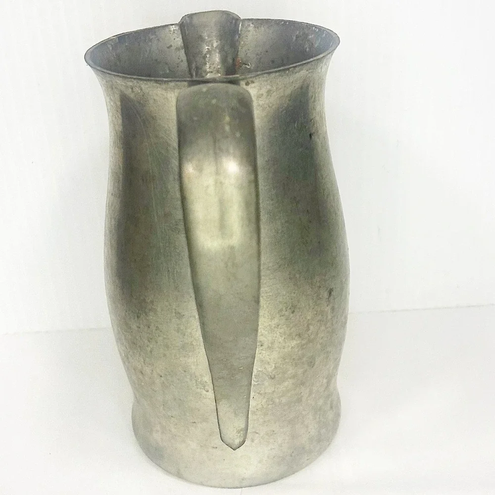 Woodbury Pewter Pitcher Medium Vintage Water‎ Jug Handle